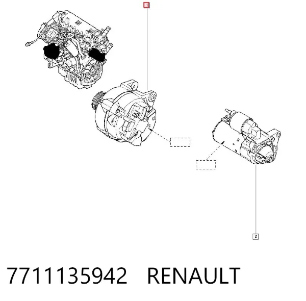 Генератор 7711135942 Renault (RVI)