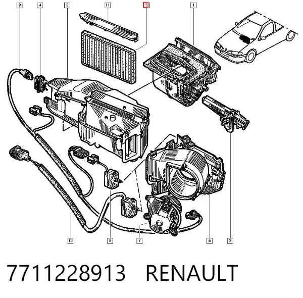 Фільтр салону 7711228913 Renault (RVI)