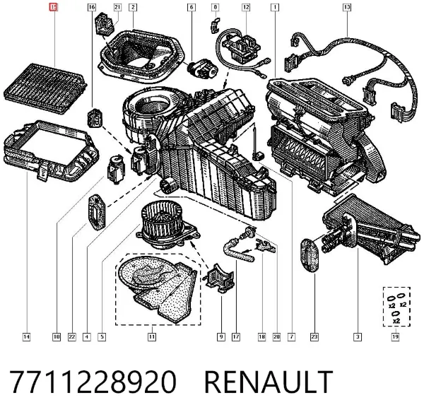 Фільтр салону 7711228920 Renault (RVI)