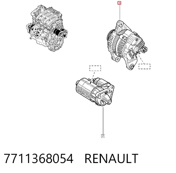Генератор 7711368054 Renault (RVI)