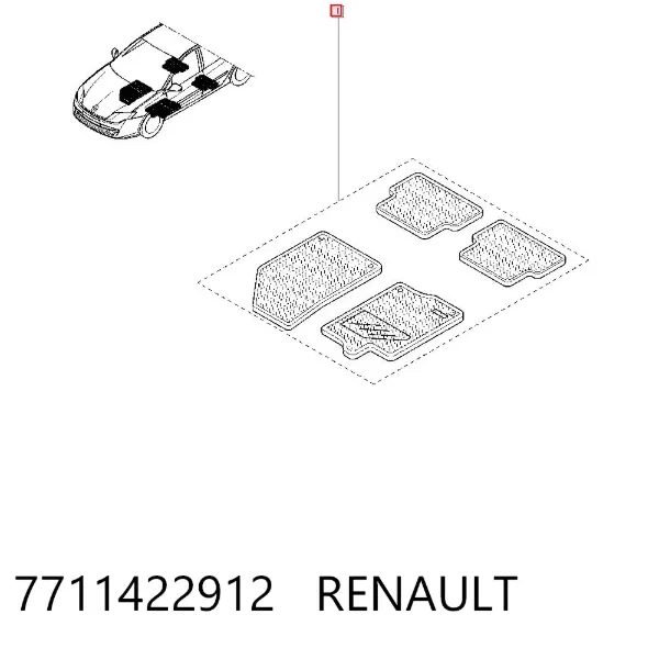 Коврики 7711422912 Renault (RVI)