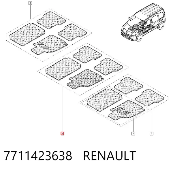 Коврики 7711423638 Renault (RVI)