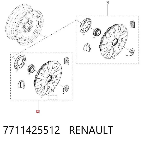 Ковпаки 7711425512 Renault (RVI)