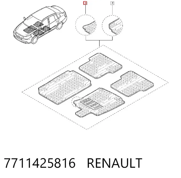 Коврики 7711425816 Renault (RVI)