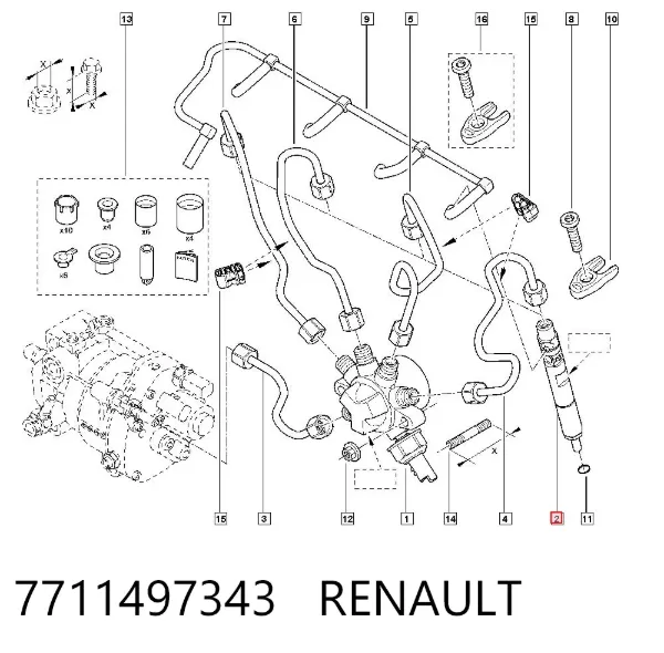 Паливні форсунки 7711497343 Renault (RVI)