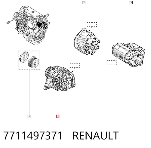 Генератор 7711497371 Renault (RVI)