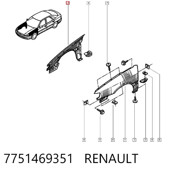 Крила Renault Safrane I