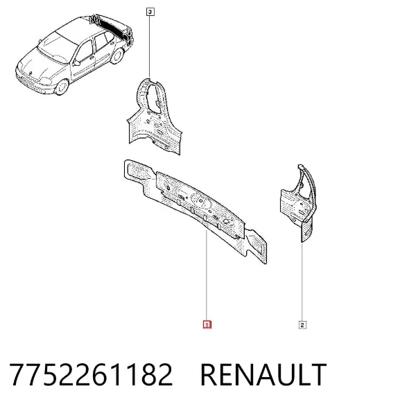 Панель задня, багажного відсіку 7752261182 Renault (RVI)