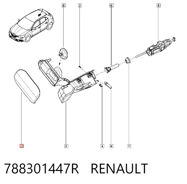 Лючок бензобака Renault Megane IV