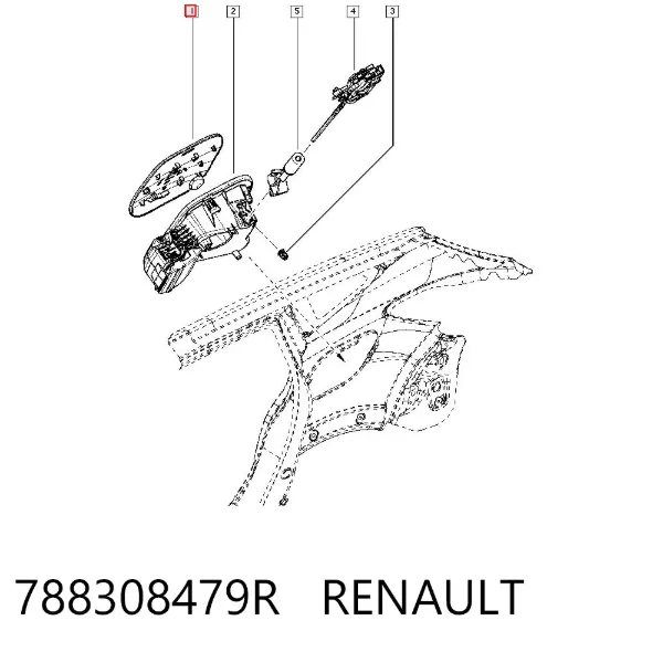 Лючок бензобака 788308479R Renault (RVI)