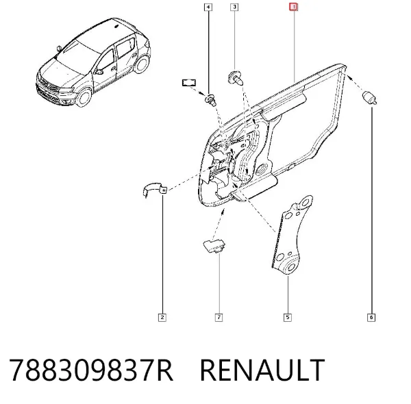 Лючок бензобака 788309837R Renault (RVI)