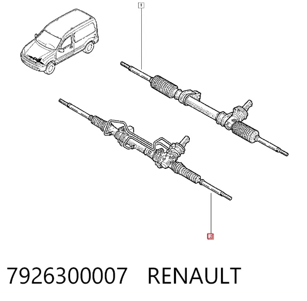 Рульова рейка 7926300007 Renault (RVI)