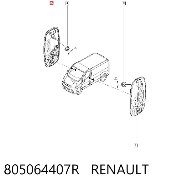 Ручка передньої двері зовнішня права 805064407R Renault (RVI)