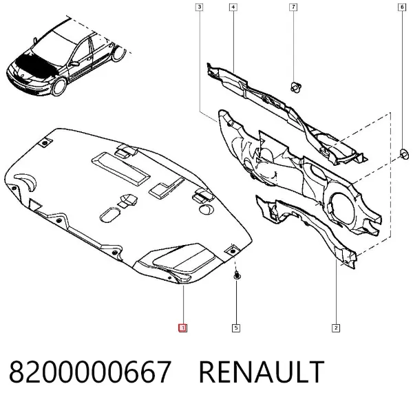 Шумоізоляція капота Renault Laguna II