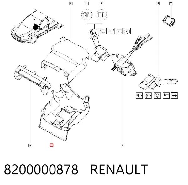 Захисний кожух кермового механізму 8200000878 Renault (RVI)