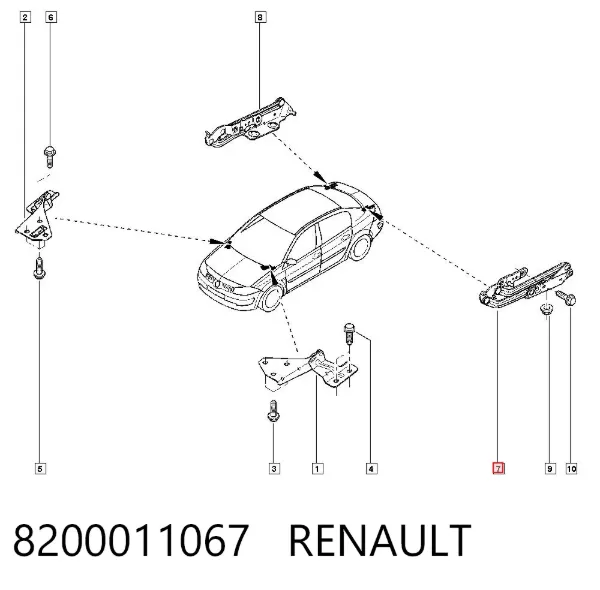 Петля кришки багажника 8200011067 Renault (RVI)