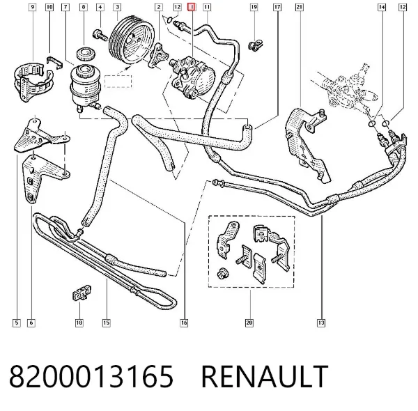Насос ГУР 8200013165 Renault (RVI)