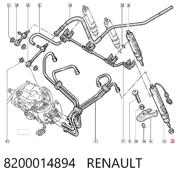 Кільце форсунки 8200014894 Renault (RVI)