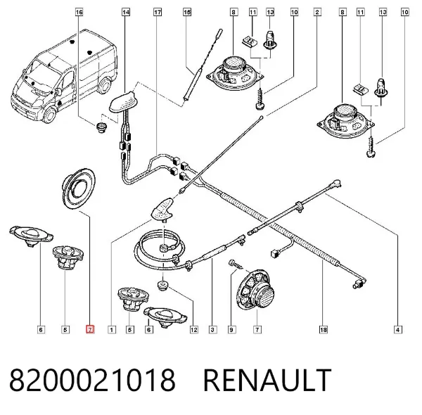 Динамік передньої двері 8200021018 Renault (RVI)