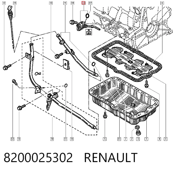 Датчик рівня масла 8200025302 Renault (RVI)
