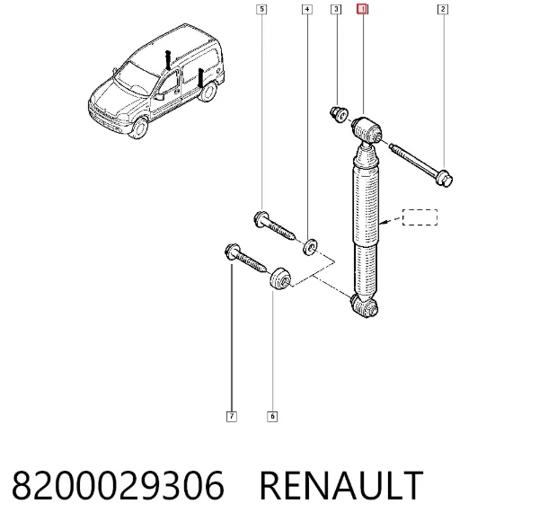 Амортизатор задній 8200029306 Renault (RVI)