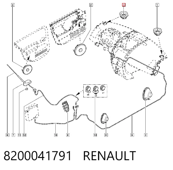 Динамік "торпедо" 8200041791 Renault (RVI)