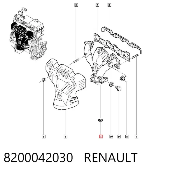 Випускний колектор 8200042030 Renault (RVI)