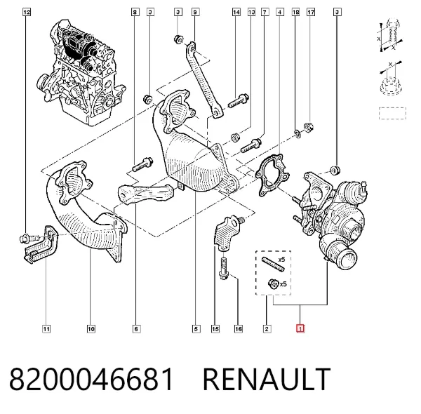 Турбіна 8200046681 Renault (RVI)