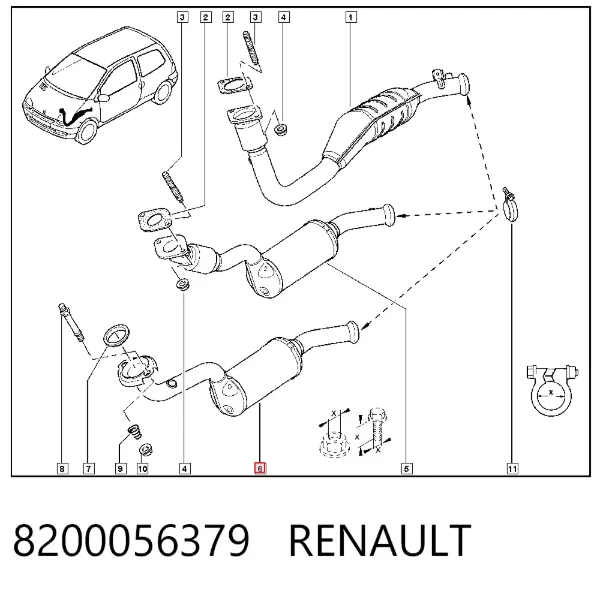 Каталізатор 8200056379 Renault (RVI)