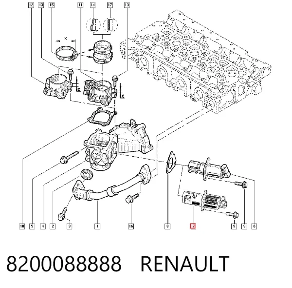 Клапан ЄГР 8200088888 Renault (RVI)