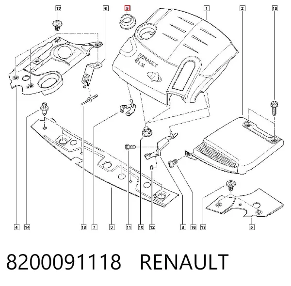 Прокладка кришки горловини, маслозаливної 8200091118 Renault (RVI)