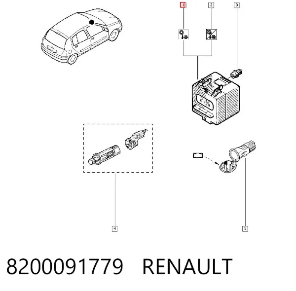 Дисплей багатофункціональний 8200091779 Renault (RVI)
