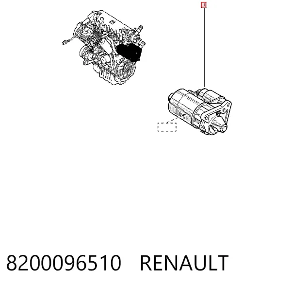 Стартер 8200096510 Renault (RVI)