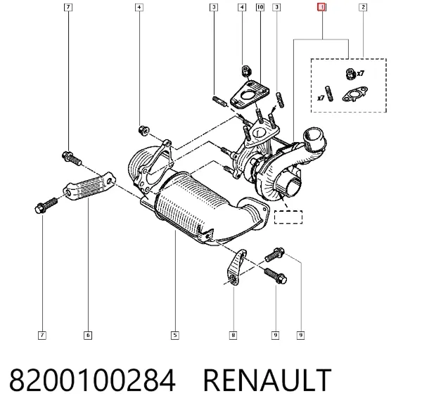 Турбіна 8200100284 Renault (RVI)