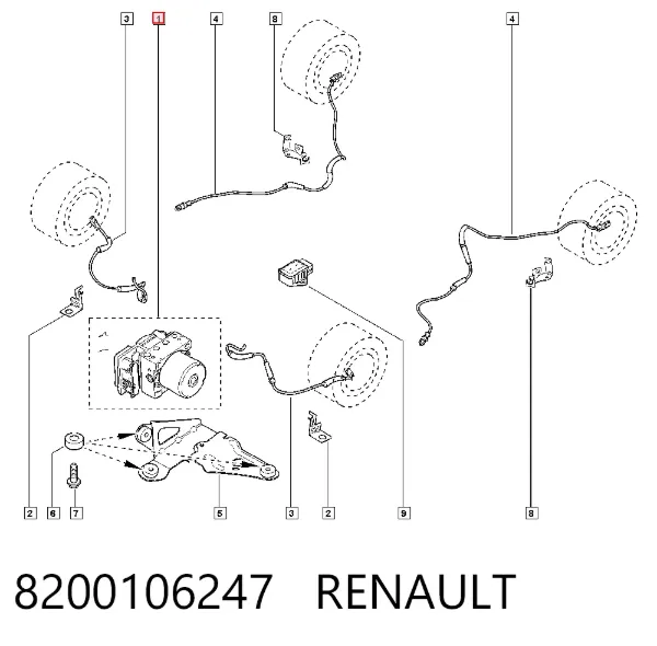 Блок АБС 8200106247 Renault (RVI)