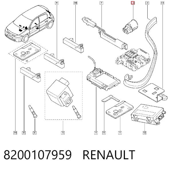 Кнопка запуску двигуна 8200107959 Renault (RVI)