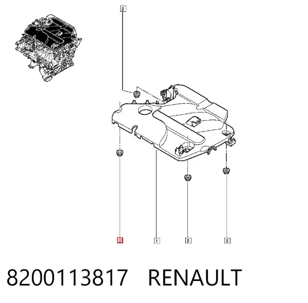 Подушка корпусу повітряного фільтра 8200113817 Renault (RVI)