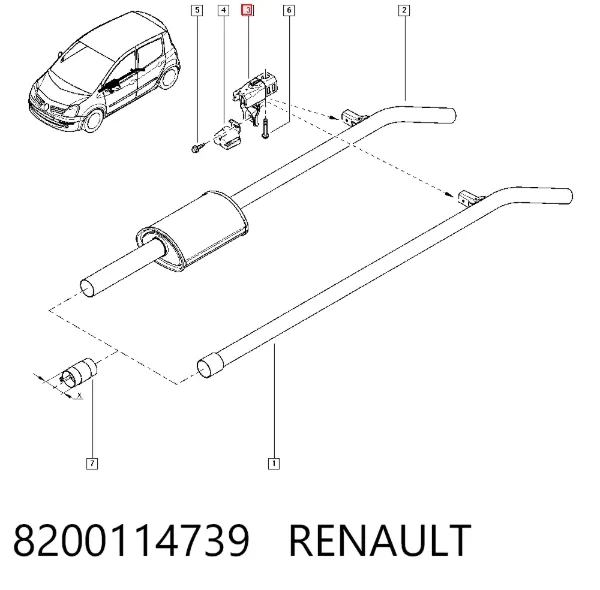 Подушка глушника 8200114739 Renault (RVI)