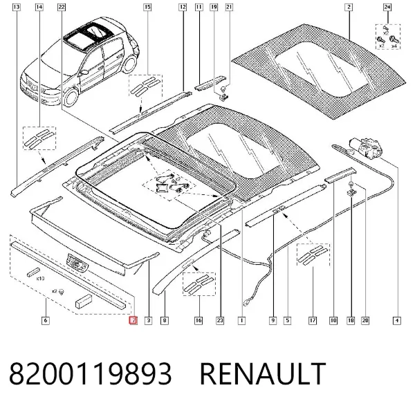 Перемикач керування люком 8200119893 Renault (RVI)