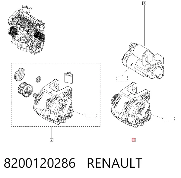 Генератор 8200120286 Renault (RVI)
