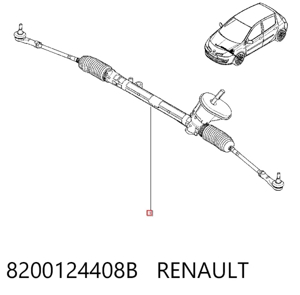 Рульова рейка 8200124408B Renault (RVI)