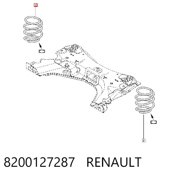 Пружина передня 8200127287 Renault (RVI)