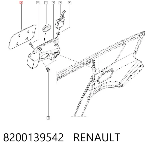 Лючок бензобака 8200139542 Renault (RVI)