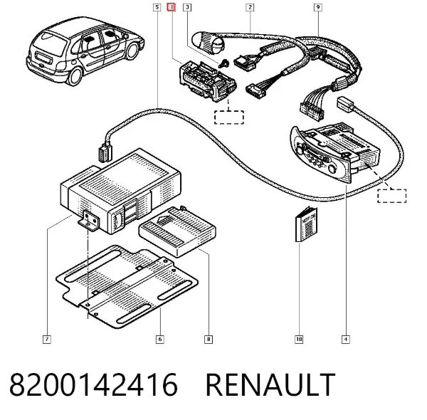 Дисплей багатофункціональний 8200142416 Renault (RVI)