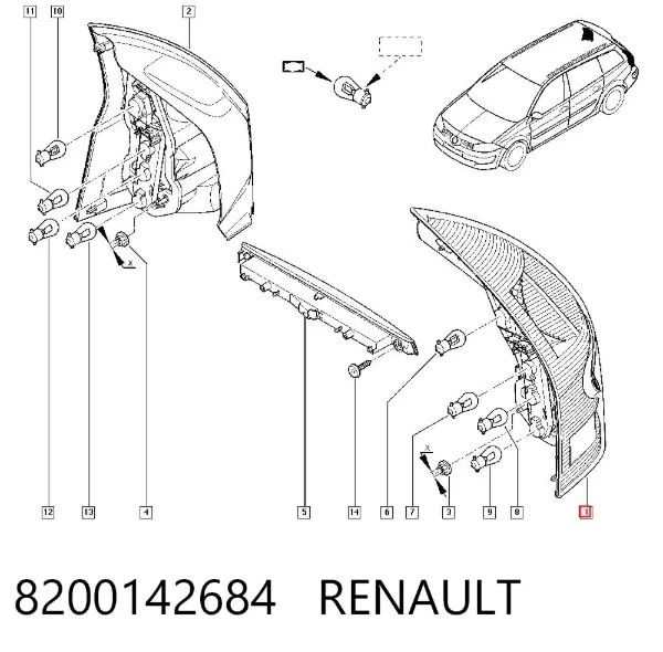 Лівий стоп 8200142684 Renault (RVI)
