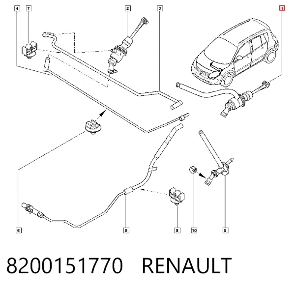 Головний циліндр зчеплення 8200151770 Renault (RVI)