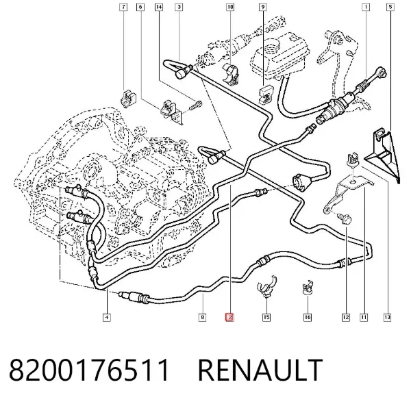 Шланг зчеплення Renault Vel Satis BJ0