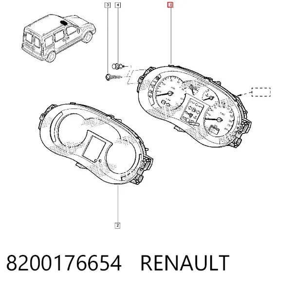 Приладова дошка-щиток приладів 8200176654 Renault (RVI)