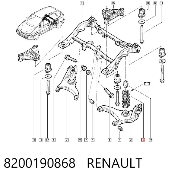 Задні пружини 8200190868 Renault (RVI)
