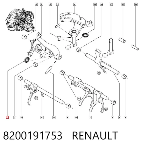 Сальник коробки передач 8200191753 Renault (RVI)